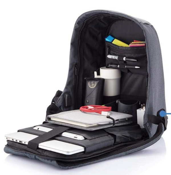 mochila antirrobo - bobby - interior